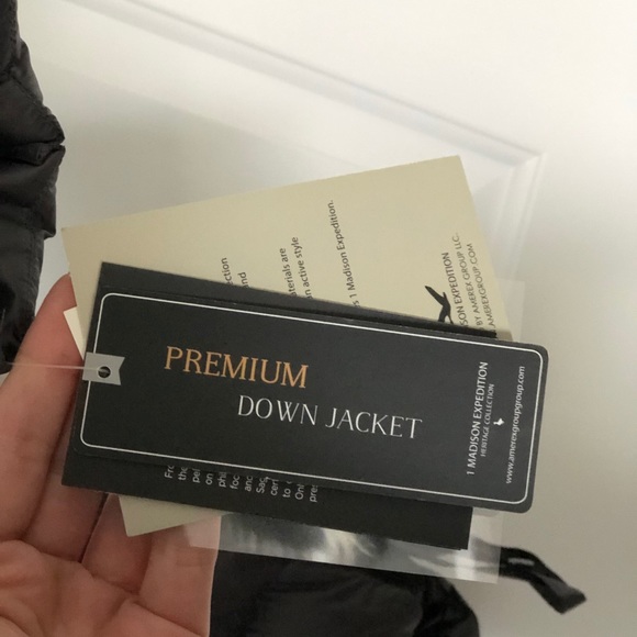 1 Madison Real Fur Down Coat W/ Grommet Detail - Picture 9 of 10